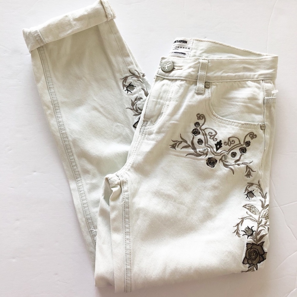 NWT One Teaspoon x FP Embroidered Awesome Baggies